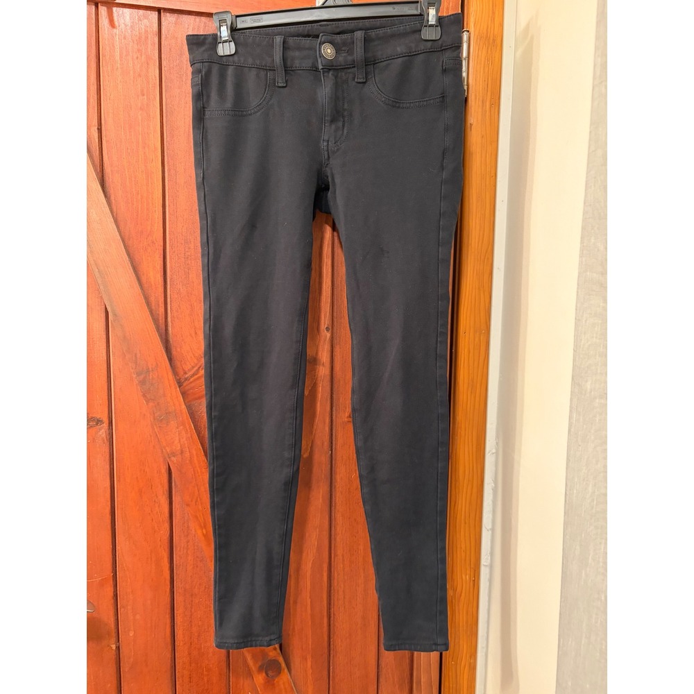 American Eagle Outfitters Super Stretch Jegging Black Skinny Jeans Womens Size 2